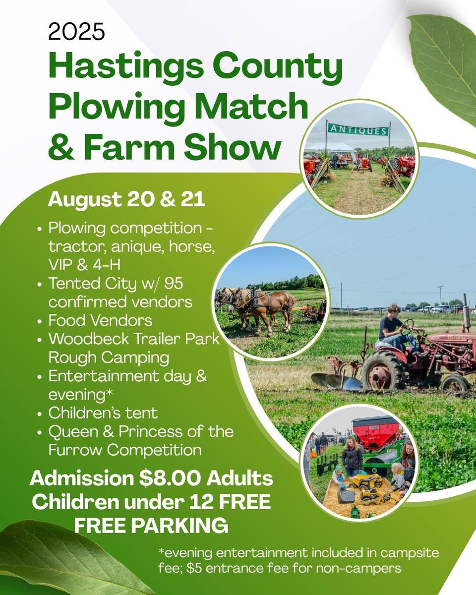 Drop by our booth to chat with Jenn, Barb and Robin about the new 5th Edition EFP, current cost-share intakes or renew your QSCIA membership!
August 20 &amp; 21
1289 Harrington Rd, Quinte West, ON