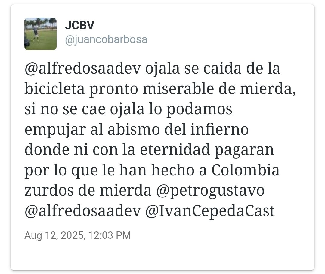 juancobarbosa's tweet photo. @AlvaroUribef https://t.co/aX00j73gdr