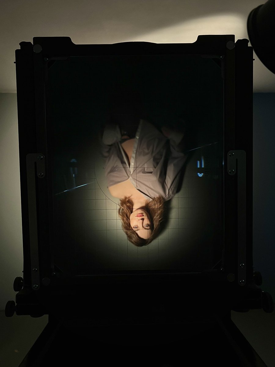 I could have made a second plate, but recently I often decide to let things be.
I know what I needed to change to create a clean plate, but the goddess of collodion decided to create this oyster marks in a way to find harmony with the portrait #filmphotography #portrait #tintype