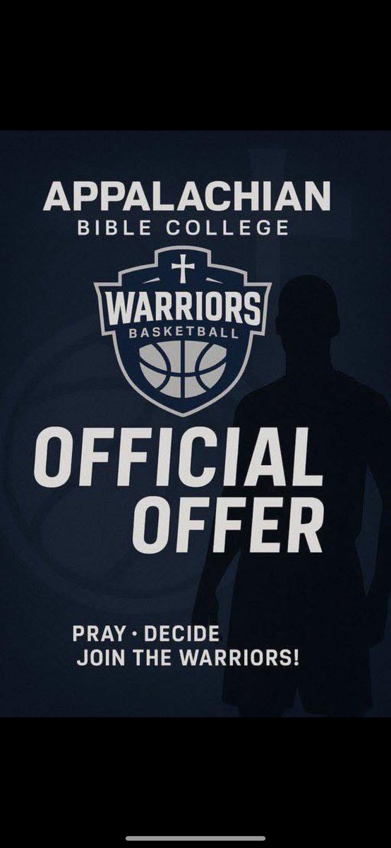 After A Great Conversation with Coach <a href="/DrumhellerEzra/">Coach Ez</a> I’m blessed to receive an offer from Appalachin Bible College!