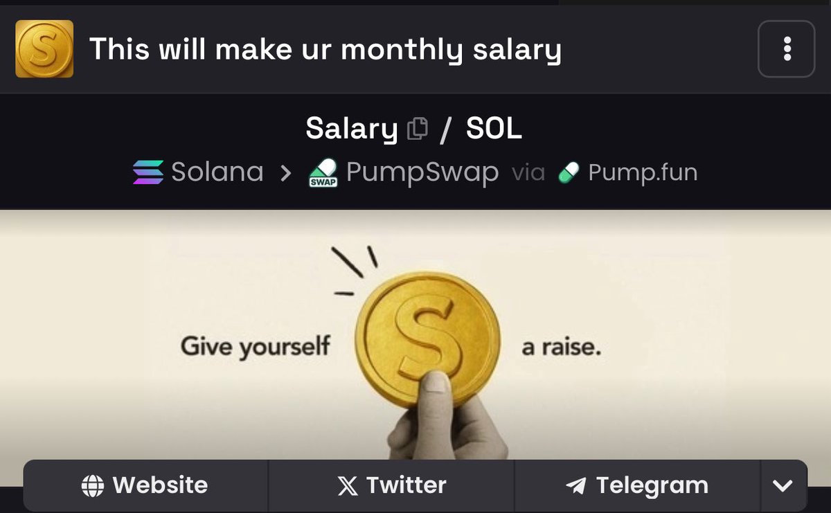 <a href="/CoinbaseAssets/">Coinbase Assets 🛡️</a> Can you guys add $SALARY coin? I’ve had thousands of normies DM me asking if it’s available? I’ve sent this message to Binance as well. Make onboarding to good, normie friendly coins easy.