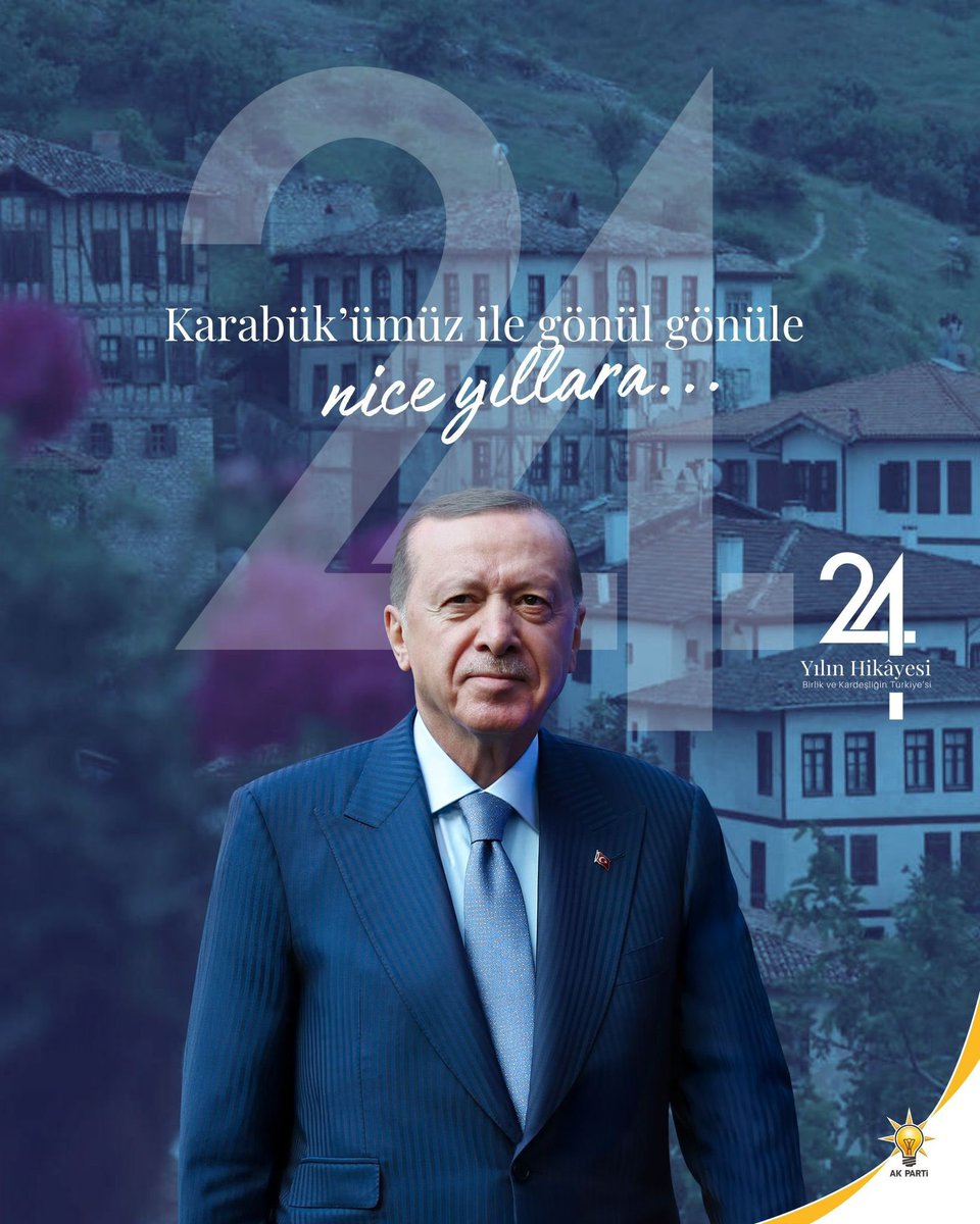 Liderimizin izinde, Türkiye'mizin dört bir yanında 24 yıl boyunca gönül gönüle verdik, birliğin ve kardeşliğin Türkiye'sini inşa ettik.

Nice yıllara…

#24YılınHikayesi <a href="/Akparti/">AK Parti</a> <a href="/RTErdogan/">Recep Tayyip Erdoğan</a>