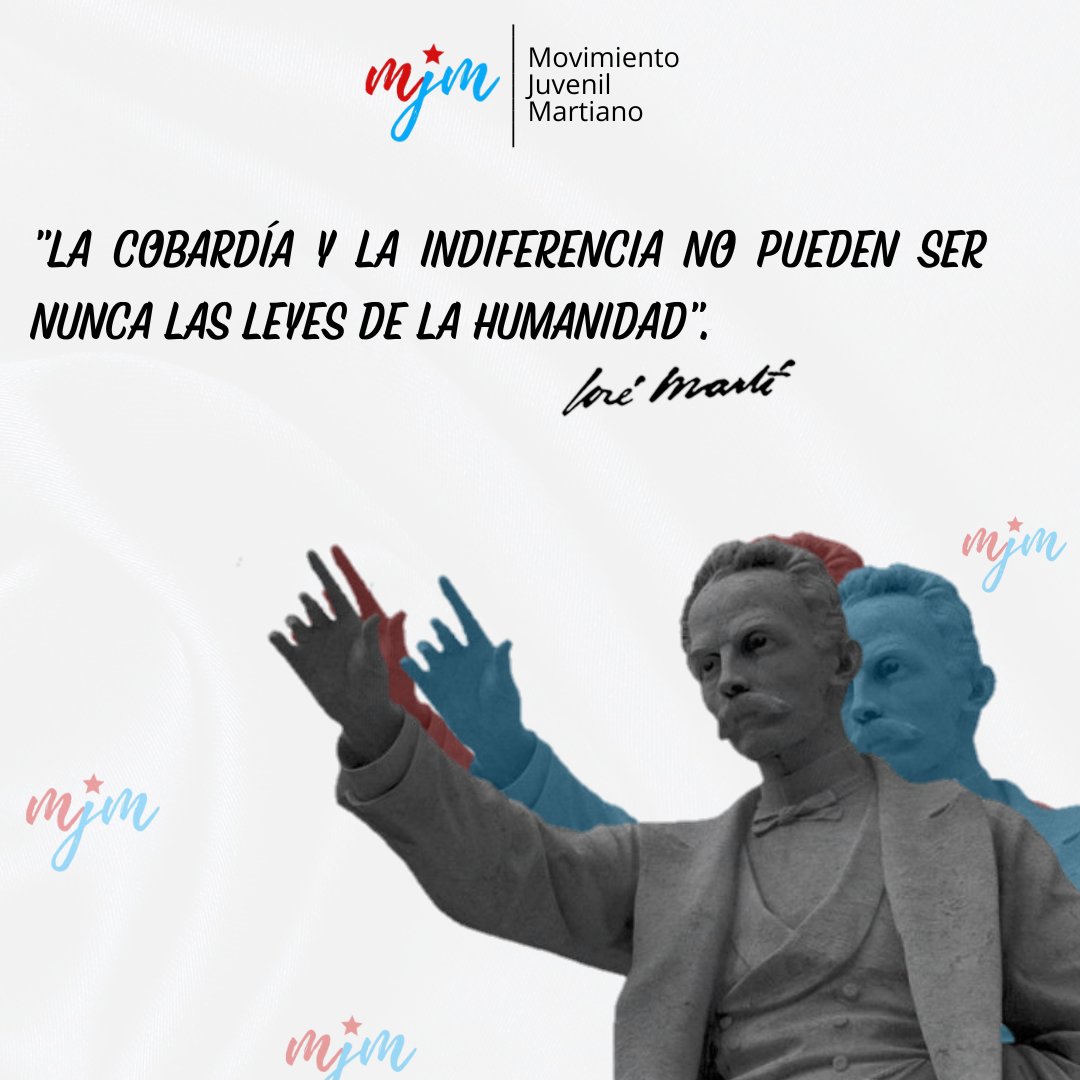 ❤️⛅|| ¡Buenas tardes, martianos! 

•
•
•

📌 Referencia: 
“La Política”. Patria. Edición 2. Nueva York, marzo 19 de 1892. O.C. 1:337.

#EnJulioComoEnEnero #MJMCuba #SiempreJoven #CubaEstáFirme