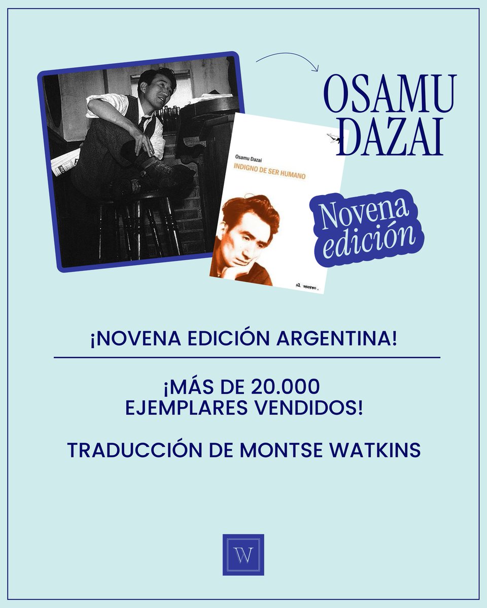 Waldhuter Distribuidora (@waldhuter) on Twitter photo 📚 Indigno de ser humano🖋️ Osamu Dazai
Estamos orgullosos de anunciar que nuestra edición del clásico japonés, publicada por <a href="/sajalin_ed/">Sajalín editores</a> acaba de alcanzar su ¡novena edición en Argentina! 🇦🇷
📦 Más de 20.000 ejemplares vendidos en 🇦🇷 en los últimos 3 años.
¡Seguimos abajo!👇 📚 Indigno de ser humano🖋️ Osamu Dazai
Estamos orgullosos de anunciar que nuestra edición del clásico japonés, publicada por <a href="/sajalin_ed/">Sajalín editores</a> acaba de alcanzar su ¡novena edición en Argentina! 🇦🇷
📦 Más de 20.000 ejemplares vendidos en 🇦🇷 en los últimos 3 años.
¡Seguimos abajo!👇
