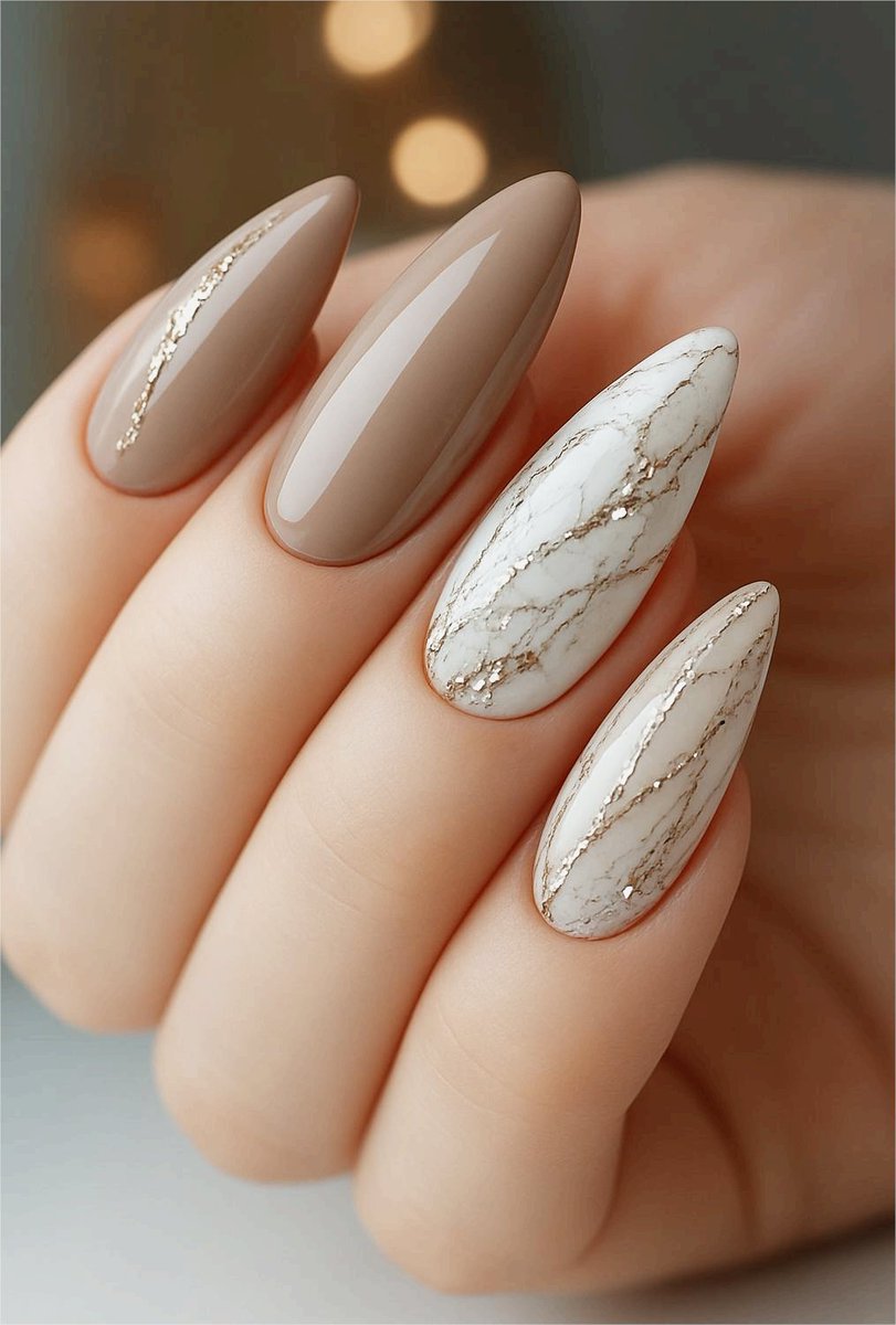 LooksBlush24's tweet image. Elegant Neutral Marble Nails with Gold Accents

Link In Bio!

#marblenails #neutralnails #nailartdesigns #goldnails #almondnails #elegantnails