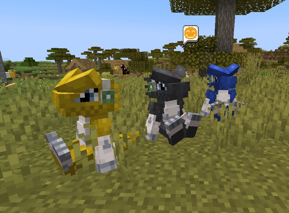 fapdos123's tweet photo. I hope you like recolors because I sure do! Black, Yellow and Blue Shoutmon are coming soon to Digital World Additions! #Minecraft #fapdosMod #Digimon #thedigimod #Blockbench https://t.co/Gjpab2rqpW