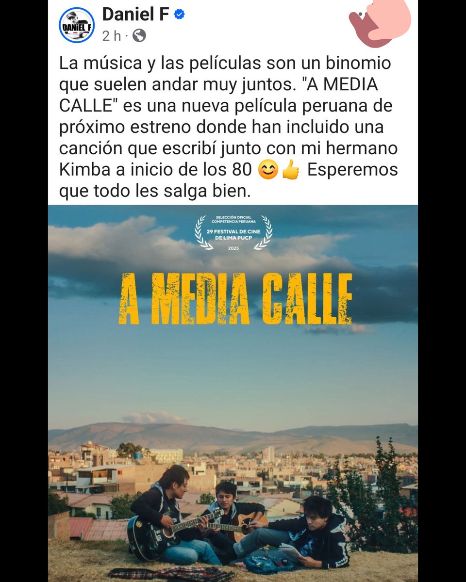 sylviamajo's tweet photo. ❤️🎬Nos vemos hoy en el @festivaldelima A MEDIA CALLE con música de #DanielF y #RafoRaez . Grabamos esta película en Huancayo y hoy la estrenamos, los esperamos!
#actriz #sylviamajo #Huancayo #cineperuano #cine https://t.co/9hpXAIW8a0