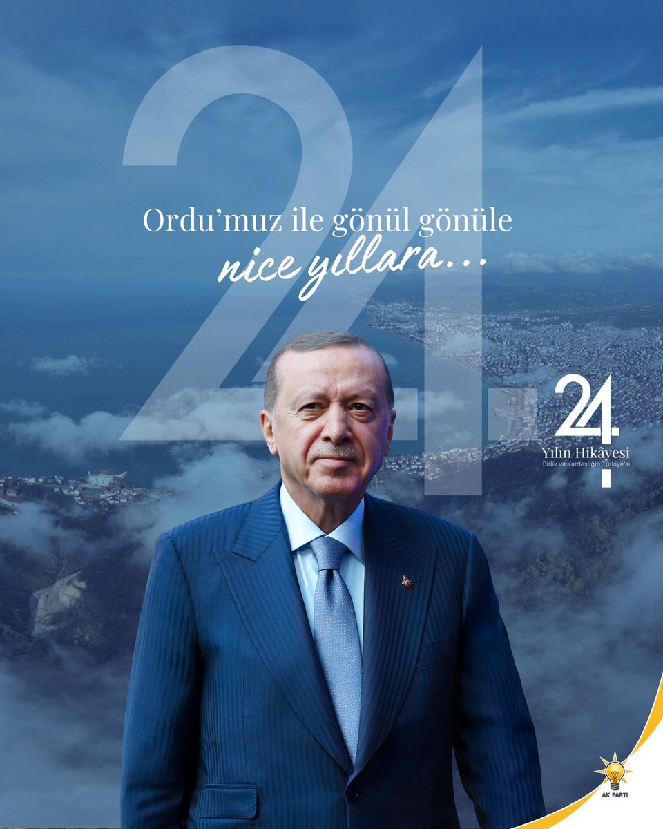 Ordu’muz ile gönül gönüle geçen 24 yıl…
Birlikte attığımız her adım, bu şehre olan bu davaya olan sevdamızın en güzel hikâyesi. 💙
Liderimiz <a href="/RTErdogan/">Recep Tayyip Erdoğan</a> ile nice yıllara… 🇹🇷

#24YılınHikayesi #Ordu #AKParti
<a href="/aorduakparti/">AK Parti Altınordu İlçe Başkanlığı</a>