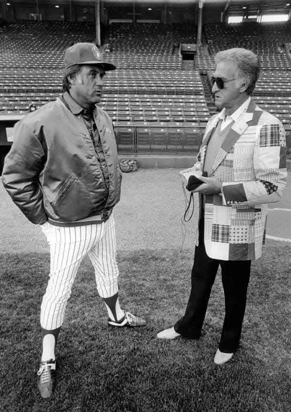 Baseball’s Greatest Moments (@bbgreatmoments) on Twitter photo "I think my top salary was maybe in 1966. I made $17,000 and 11 of that came from selling other players' equipment."
Bob Uecker With Buck Rogers "I think my top salary was maybe in 1966. I made $17,000 and 11 of that came from selling other players' equipment."
Bob Uecker With Buck Rogers