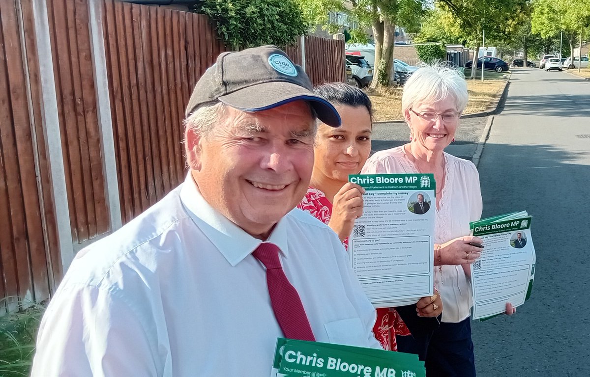 Bill Hartnett Cllr, North Ward. Redditch (@billhartnett1) on Twitter photo Out with Ward Cllr Juma Begum on a warm Wednesday evening Also with <a href="/MagpieMon/">Monica Stringfellow</a> and Carl Taylor .
Talking to residents outside of election time and picking up local issues and concerns.
also delivered some <a href="/ChrisBloore/">Christopher Bloore</a> surveys. We will follow up on the issues raised. Thank you. Out with Ward Cllr Juma Begum on a warm Wednesday evening Also with <a href="/MagpieMon/">Monica Stringfellow</a> and Carl Taylor .
Talking to residents outside of election time and picking up local issues and concerns.
also delivered some <a href="/ChrisBloore/">Christopher Bloore</a> surveys. We will follow up on the issues raised. Thank you.