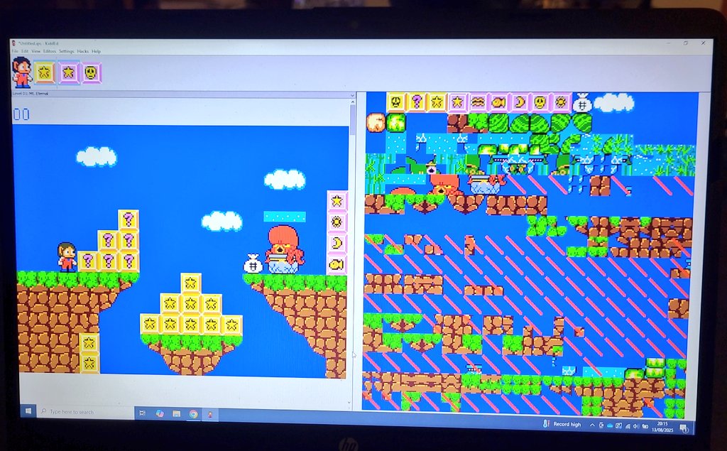 8BitBoyUK's tweet photo. Playing around with KiddEd this evening and it's impressive the level of detail the editor covers.
#AlexKidd #KiddEd #MasterSystem https://t.co/Q5DTo105jb
