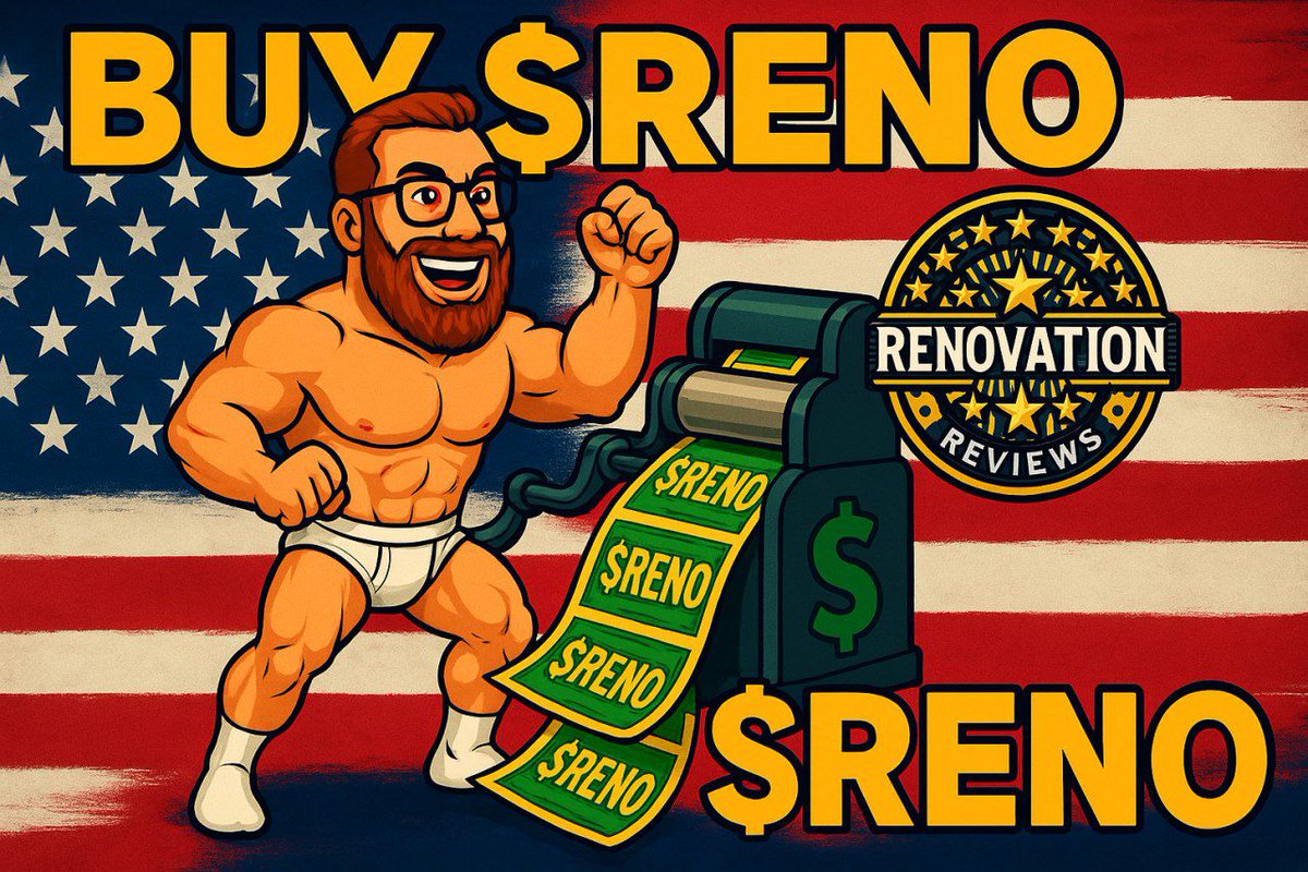 Good to see $RENO is holding well so far 👀, volume solid. Team still working behind the scenes and looking to get this further. Can't wait to see what else they have in  <a href="/lfbuilders/">L.F. Builders</a>🤞.

Chart📊
dexscreener.com/solana/6aSwv6j…

Telegram- t.me/renovationcomm…