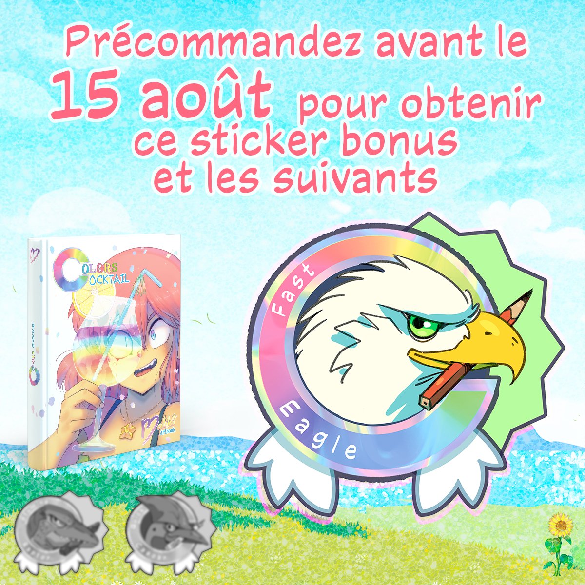 🍹 Artbook Maliki 🍹
3% avant de passer un nouveau palier !
fr.ulule.com/maliki-artbook…

Je sais pas vous mais moi avec ces chaleurs, un grand cocktail sans (?) alcool me plairait bien ☀️🌡️

J'avoue c'est assez amusant, avec cette campagne de financement, de réfléchir à des