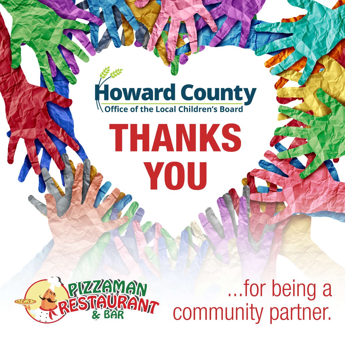 HoCoCommunity's tweet photo. 300 kids. One amazing partner. Last week, #HoCoLocalChildrensBoard wrapped summer programming with help from Pizzaman in Columbia—serving up delicious meals the kids loved. Big thanks to Kris & team for showing what #HoCoCommunity is all about. https://t.co/jCsGSzIV9e