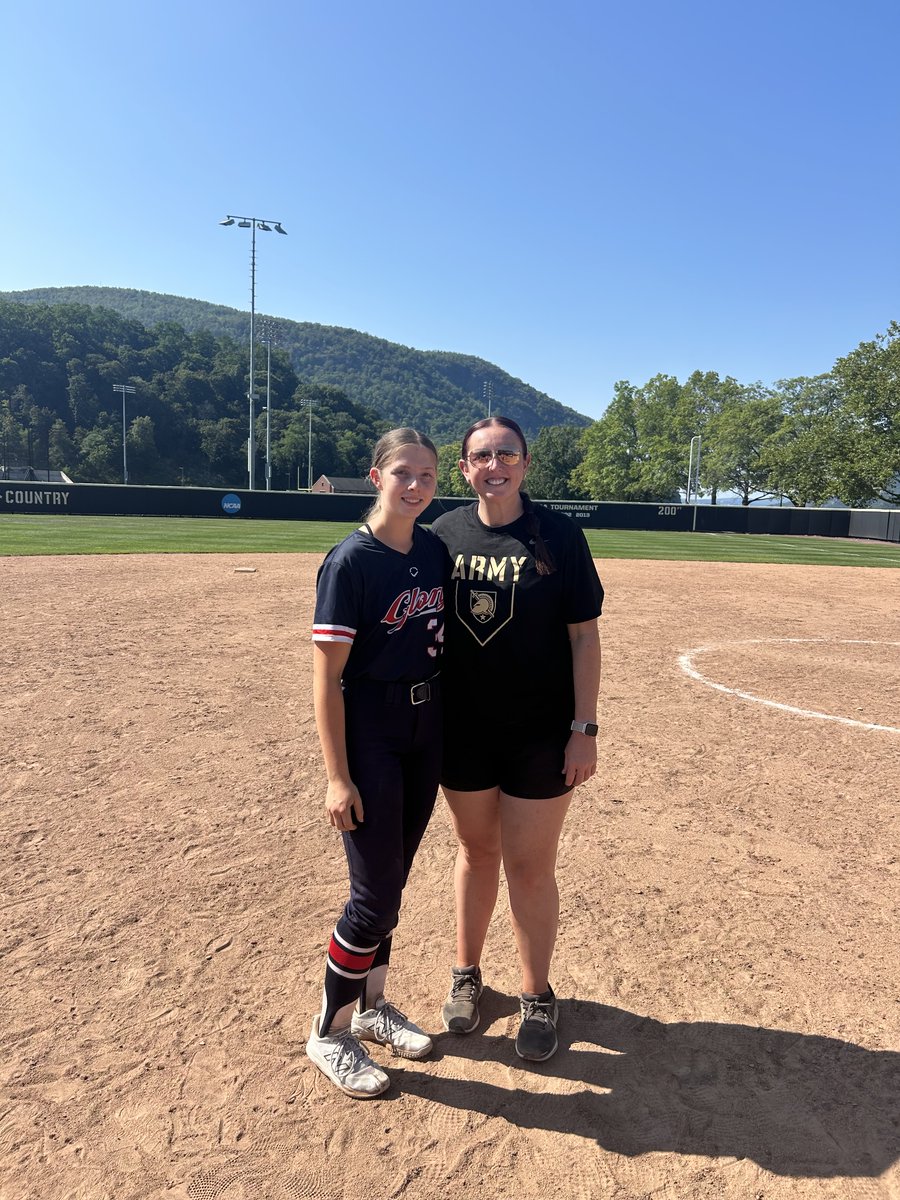 Thank you Army Softball for an amazing camp on Saturday.  I got a lot of helpful pointers from the coaches and learned about cadet life from some of the players.  I still can't believe the beautiful location!!   Duty. Honor. Country.  <a href="/VAGloryFP/">VA Glory Fastpitch</a> <a href="/kelly_bronowicz/">Kelly Shipman-Bronowicz</a> 
<a href="/thecolinchrist/">Colin Christiansen</a>