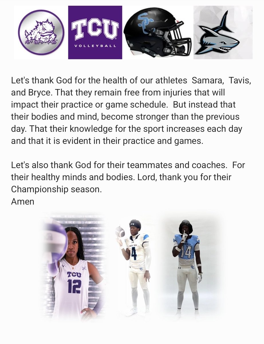 Coleman Athletics (@colemanathletic) on Twitter photo Volleyball and football are in full swing now. Pray for your athletes, teammates, and coaches.
<a href="/TCUvolleyball/">TCU Volleyball</a> <a href="/TCU_Athletics/">TCU Athletics</a> <a href="/SCSharkFootball/">ShadowCreekFootball</a> <a href="/TheProtectUCrew/">Protection United</a> #DemColemanBoyz <a href="/SamaraColeman25/">Samara Coleman</a> <a href="/TavisColeman/">Tavis Coleman</a> <a href="/brycecoleman27/">Bryce Coleman</a> Volleyball and football are in full swing now. Pray for your athletes, teammates, and coaches.
<a href="/TCUvolleyball/">TCU Volleyball</a> <a href="/TCU_Athletics/">TCU Athletics</a> <a href="/SCSharkFootball/">ShadowCreekFootball</a> <a href="/TheProtectUCrew/">Protection United</a> #DemColemanBoyz <a href="/SamaraColeman25/">Samara Coleman</a> <a href="/TavisColeman/">Tavis Coleman</a> <a href="/brycecoleman27/">Bryce Coleman</a>