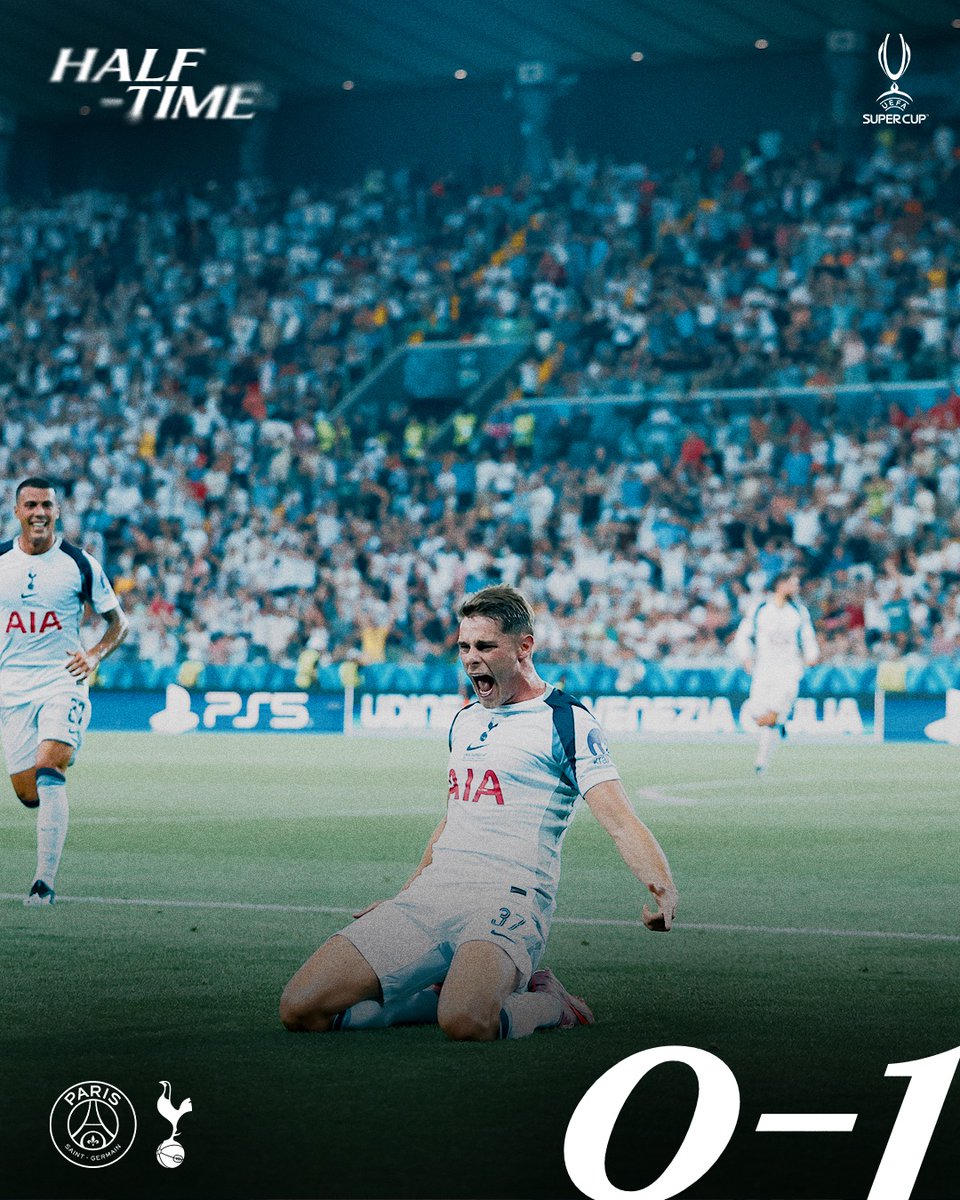 We're ahead at the break in the Super Cup!