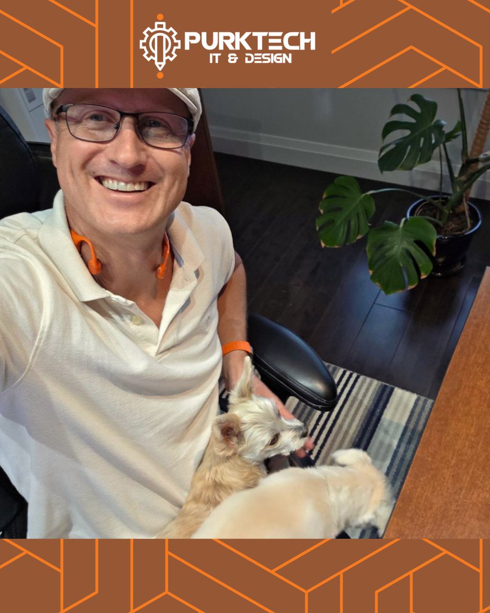 PurkTech's tweet image. Our Chief Techie Sheldon managed to tame the guard dogs at our clients Rob's Marine &amp;amp; Davidson Appraisals. 😅 On-site work always pairs nicely with a pupper or two! 🐶🐶 #PurkTech #IT #WebDesign  #Orillia #SimcoeCounty
