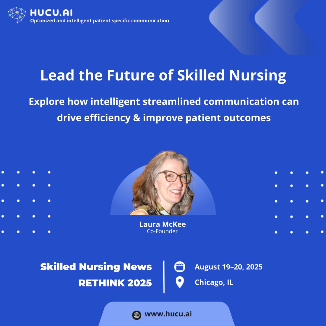 Excited to attend the Skilled Nursing News RETHINK Conference on Aug 19th, 2025 in Chicago, IL

Join us for:
➡️ Optimizing operations to navigate staffing and reimbursement challenges.
➡️ Leveraging real-time data to enhance clinical decision-making.
➡️ Improving collaboration