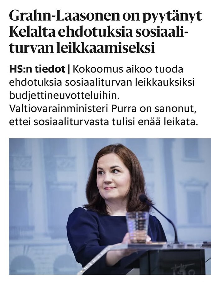 Minkähän takia kokoomus ja persut yhtäkkiä nostavat ison metelin joidenkin maahanmuuttajien pukeutumisesta? No, jollain pitää yrittää peittää se, mitä hallituksessa puuhataan. Ilmeisesti köyhiä ei ole hallituksen mielestä kiusattu tarpeeksi