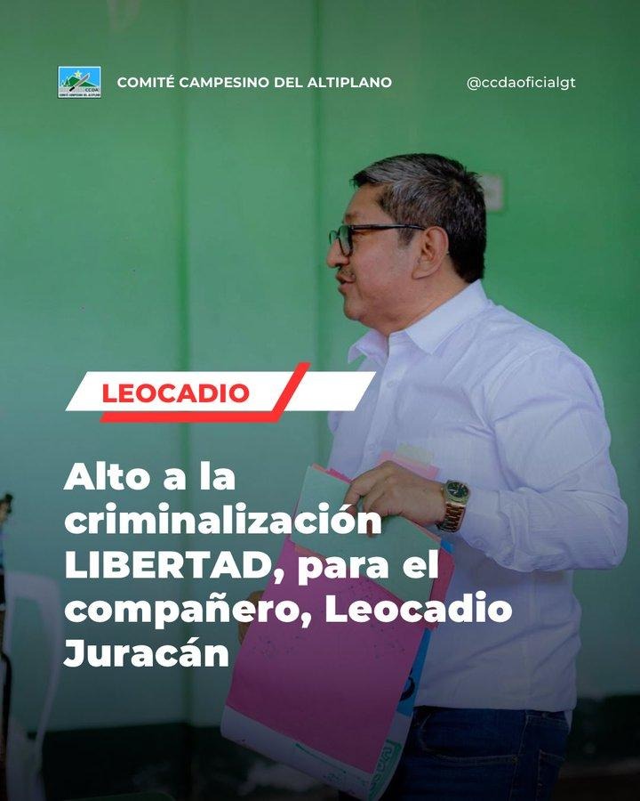 #Urgente Detienen al dirigente del Comité Campesino del Altiplano (CCDA), Leocadio Juracán.