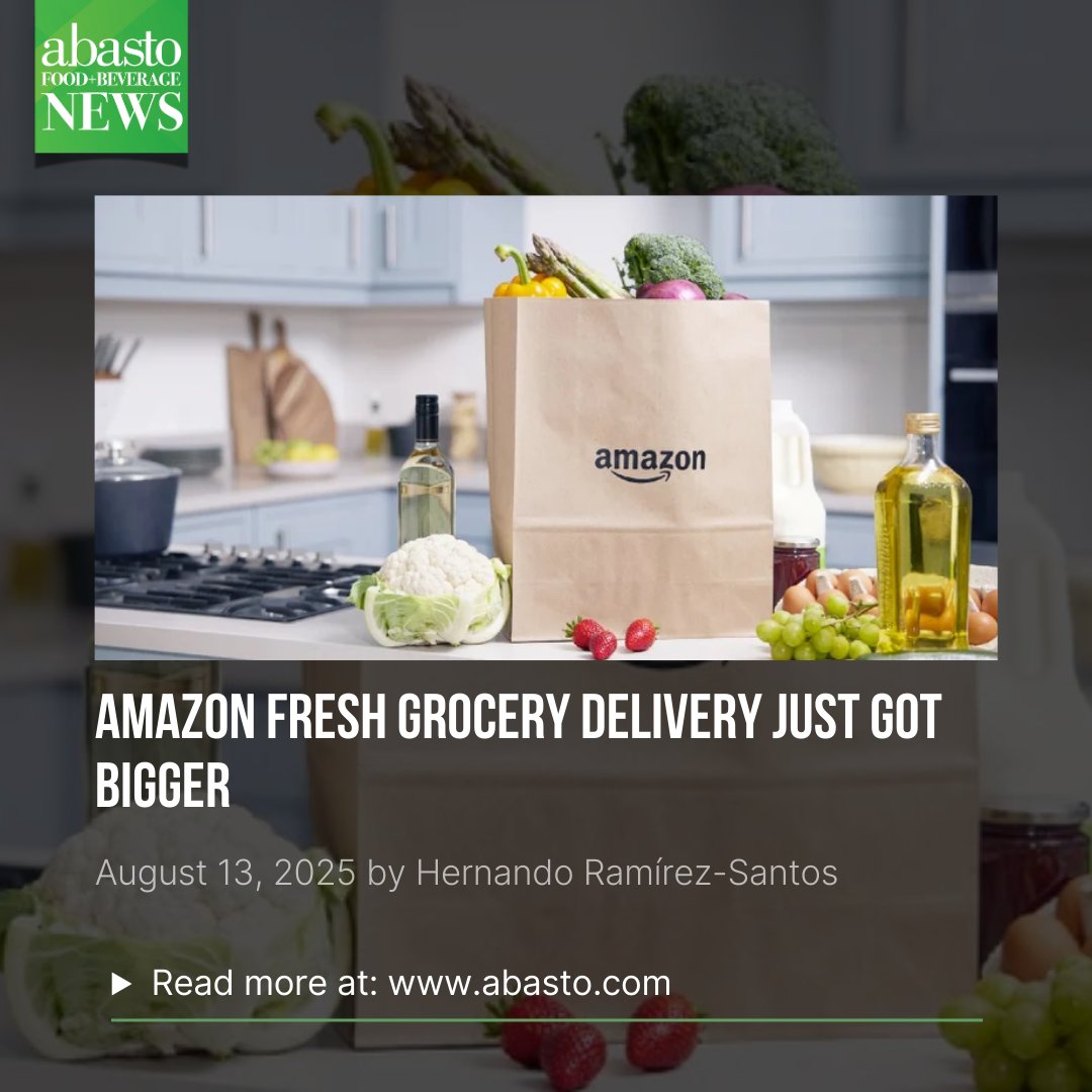 Abasto Media (@abasto) on Twitter photo Amazon has launched one of its most significant grocery expansions, bringing Amazon fresh grocery delivery with produce, meat, dairy, and other perishables to more than 1,000 U.S. cities and towns. The company plans to reach 2,300 locations by the end of 2025.
📰 Learn more at: Amazon has launched one of its most significant grocery expansions, bringing Amazon fresh grocery delivery with produce, meat, dairy, and other perishables to more than 1,000 U.S. cities and towns. The company plans to reach 2,300 locations by the end of 2025.
📰 Learn more at: