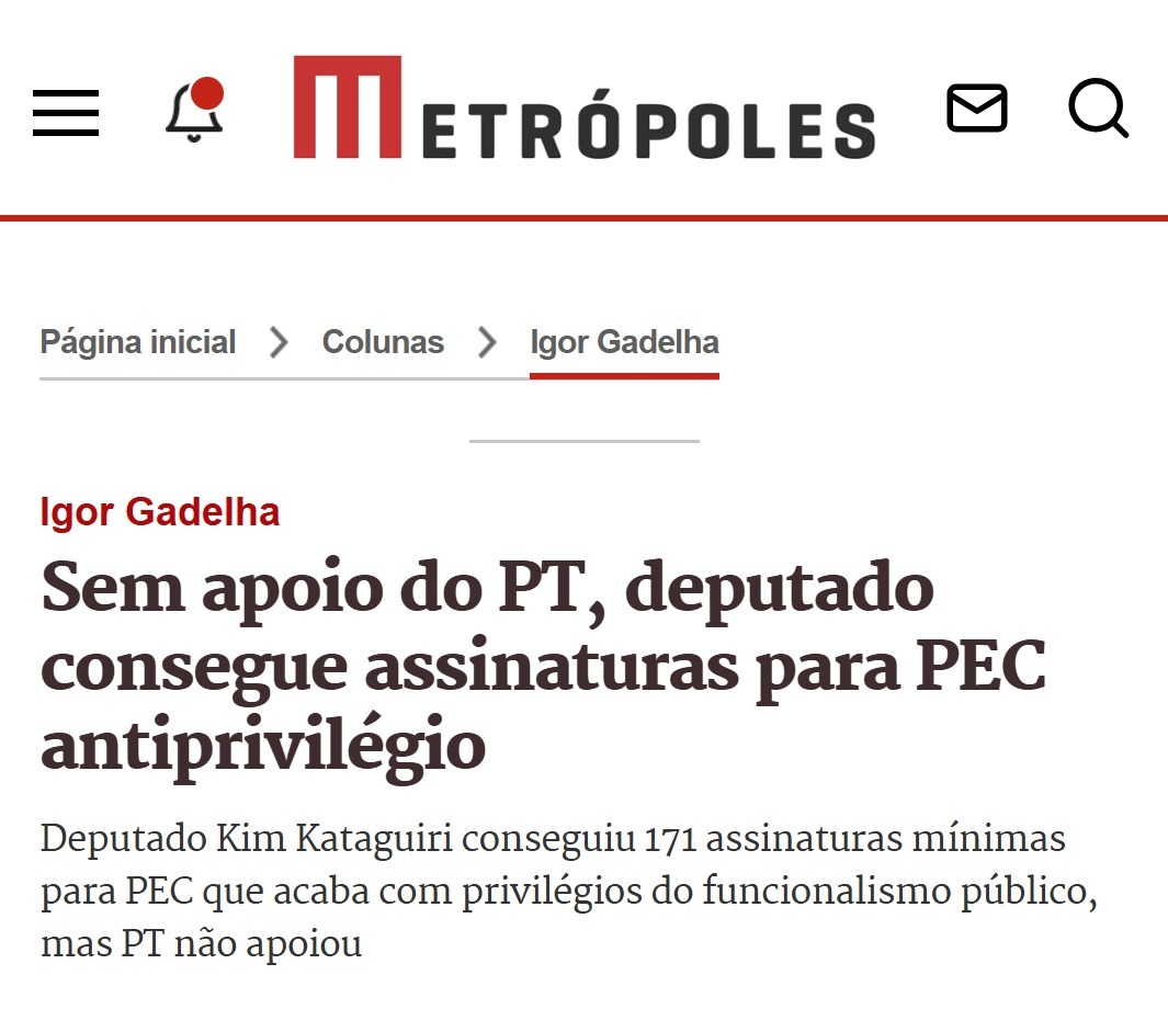 Mais um projeto avançando sem qualquer apoio do PT.

Isso deixa duas coisas claras: primeiro, que para o Brasil andar, o PT precisa sair do caminho; segundo, que o governo não está nem aí para resolver os verdadeiros problemas da população.

Inclusive, obrigado por nada,