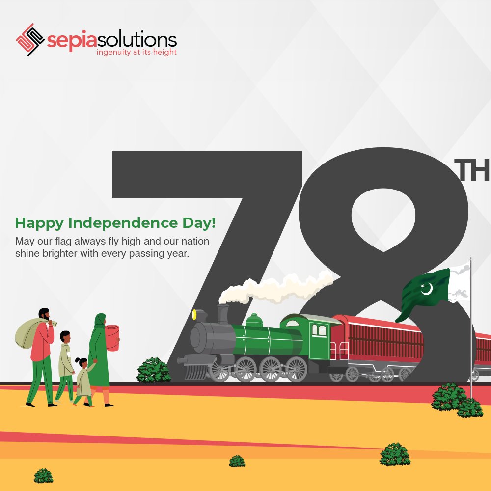 SepiaSolutions's tweet image. Sepia Solutions wishes everyone a Happy 78th Independence Day. 🇵🇰 

May this day remind us of the strength, unity, and progress that shapes our nation. 

#HappyIndependenceDay #SepiaSolutions #UnityForProgress #78YearsOfIndependence