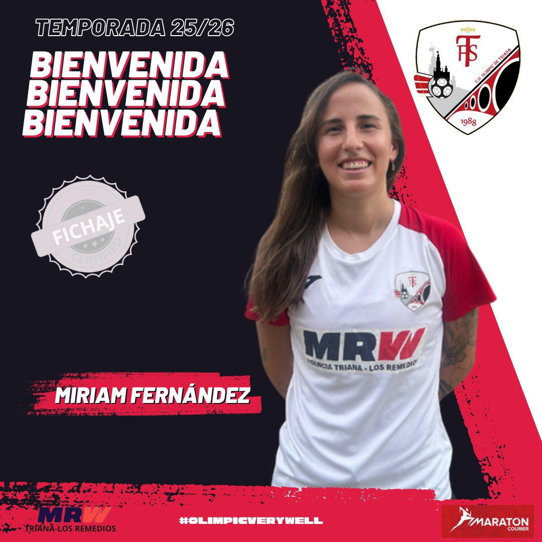 🆕𝗡𝗨𝗘𝗩𝗢 𝗙𝗜𝗖𝗛𝗔𝗝𝗘

𝗡𝗨𝗘𝗩𝗢 𝗙𝗜𝗖𝗛𝗔𝗝𝗘

¡Fichajazo para el femenino: <a href="/Miri_Fdez/">Miriam</a>!

🔙Fichaje top. Jugadora crack. La jugadora sevillana ha alternado entre el fútbol 11 en equipos como Sevilla,Betis,Hispalis y llega procedente de la UD Loreto.