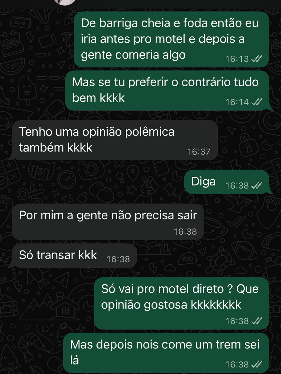 Lshow95's tweet photo. Falei pra mina que não achava dhr transar de barriga cheia, que era melhor motel e depois sair pra comer, a resposta da genia https://t.co/xgmFZyAdLL