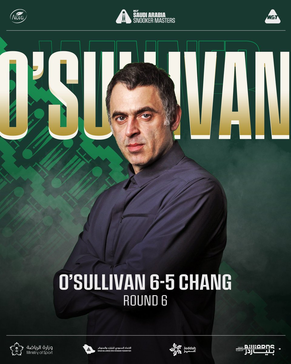 5-2 down? No problem for <a href="/ronnieo147/">Ronnie O'Sullivan</a>! 😎

#BattleOnTheBaize <a href="/saudibilliards/">Saudibilliards</a>