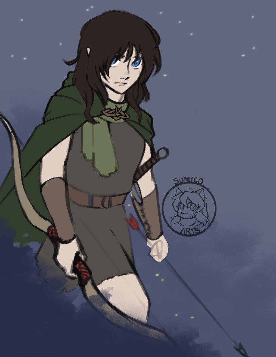 SumicoArts's tweet photo. I'm a newbie to playing DnD and just started up a campaign with my friends! 
Our group vibe is very odd haha. 
I'm worried to tag TTRPG stuff since it's rough and a bit out there, but hopefully someone will enjoy the art. #dnd #ttrpg https://t.co/saNwpwjXqD