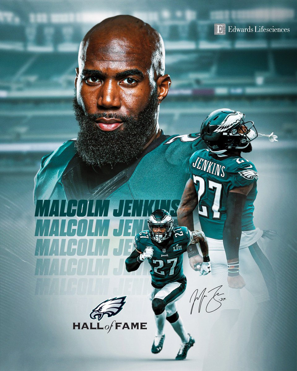 Philadelphia Eagles (@eagles) on Twitter photo Super Bowl LII Champ. Three-time Pro Bowler. Welcome to the Eagles Hall of Fame, <a href="/MalcolmJenkins/">Malcolm Jenkins</a>.
<a href="/EdwardsLifesci/">Edwards Lifesciences</a> | #FlyEaglesFly Super Bowl LII Champ. Three-time Pro Bowler. Welcome to the Eagles Hall of Fame, <a href="/MalcolmJenkins/">Malcolm Jenkins</a>.
<a href="/EdwardsLifesci/">Edwards Lifesciences</a> | #FlyEaglesFly