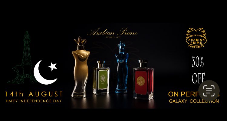 ArabianPrimeUAE's tweet photo. "Happy Independence Day, Pakistan! 🇵🇰 Celebrate with your favorite zodiac scents! 🌟 1-day offer: 30% OFF! 💰 Choose your scent at 

https://t.co/AonmIPZRDP 
 #IndependenceDay #ZodiacScents #PakistanZindabad #perfumes #zodiac #Horoscope #Pisces  #Aquarius #Capricorn #Sagittarius
#Scorpio #Libra #Virgo #Leo
#Cancer #Gemini #Taurus #Aries