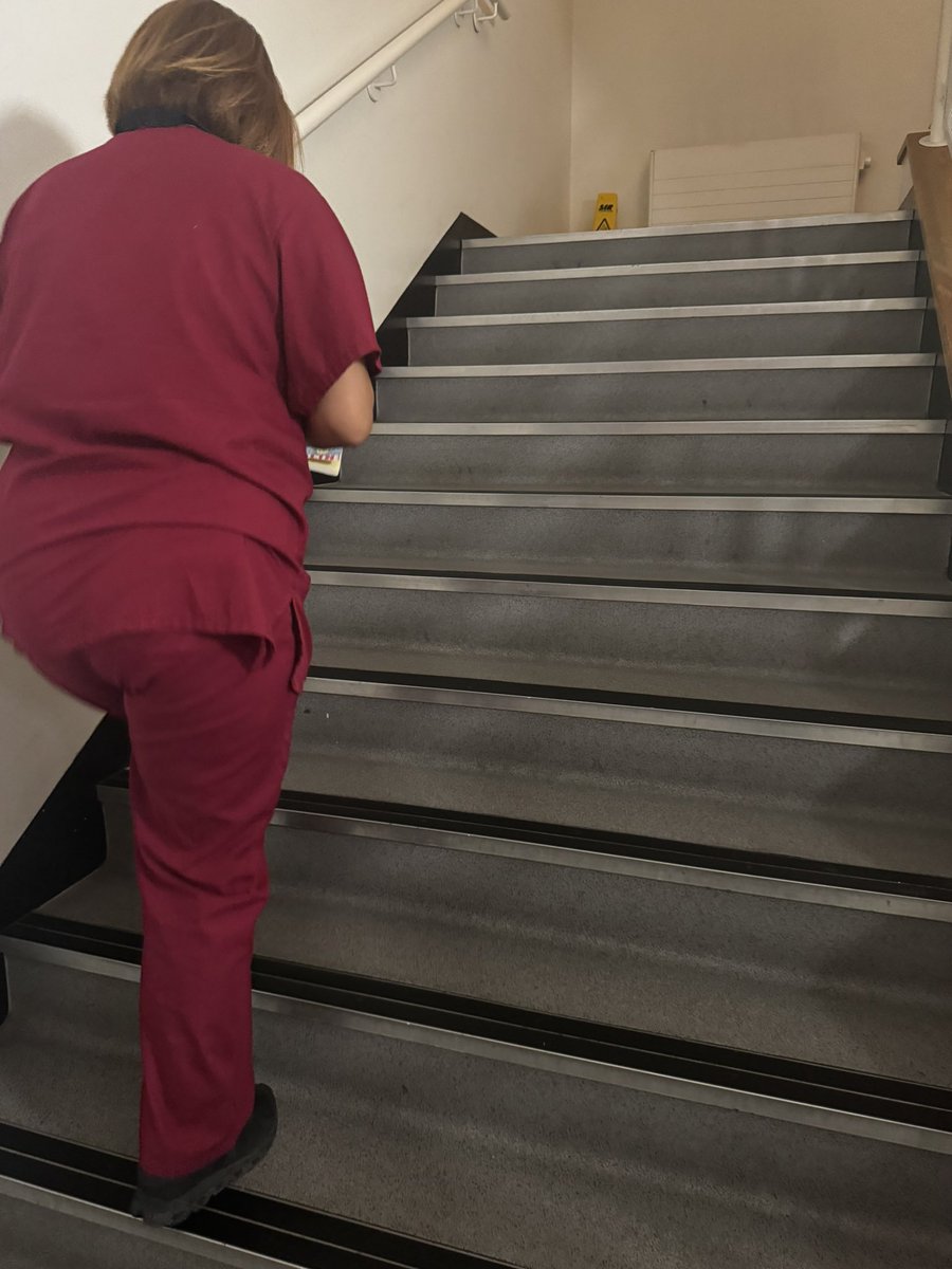karhod21's tweet photo. Stepping up the pace today on #TeamHaem rounds with @JoyAntonetteP - stairs and more stairs keeping #NursesActive #ImperialActive @majhoye @Murphy523858 @evelyngomez00 @fatimanaveedra1 🙌 https://t.co/IG2Wnr81U7