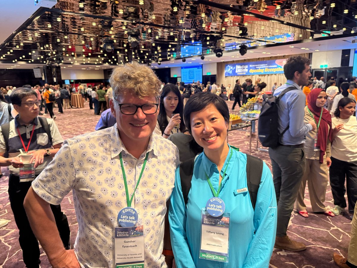 jmirpub's tweet image. That’s a wrap on #MedInfo2025!

Thanks to everyone who joined our sessions &amp;amp; connected with @eysenbach &amp;amp; @TLeungMD. The future of #DigitalHealth &amp;amp; #Informatics is bright!

 #JMIRMedInfo
