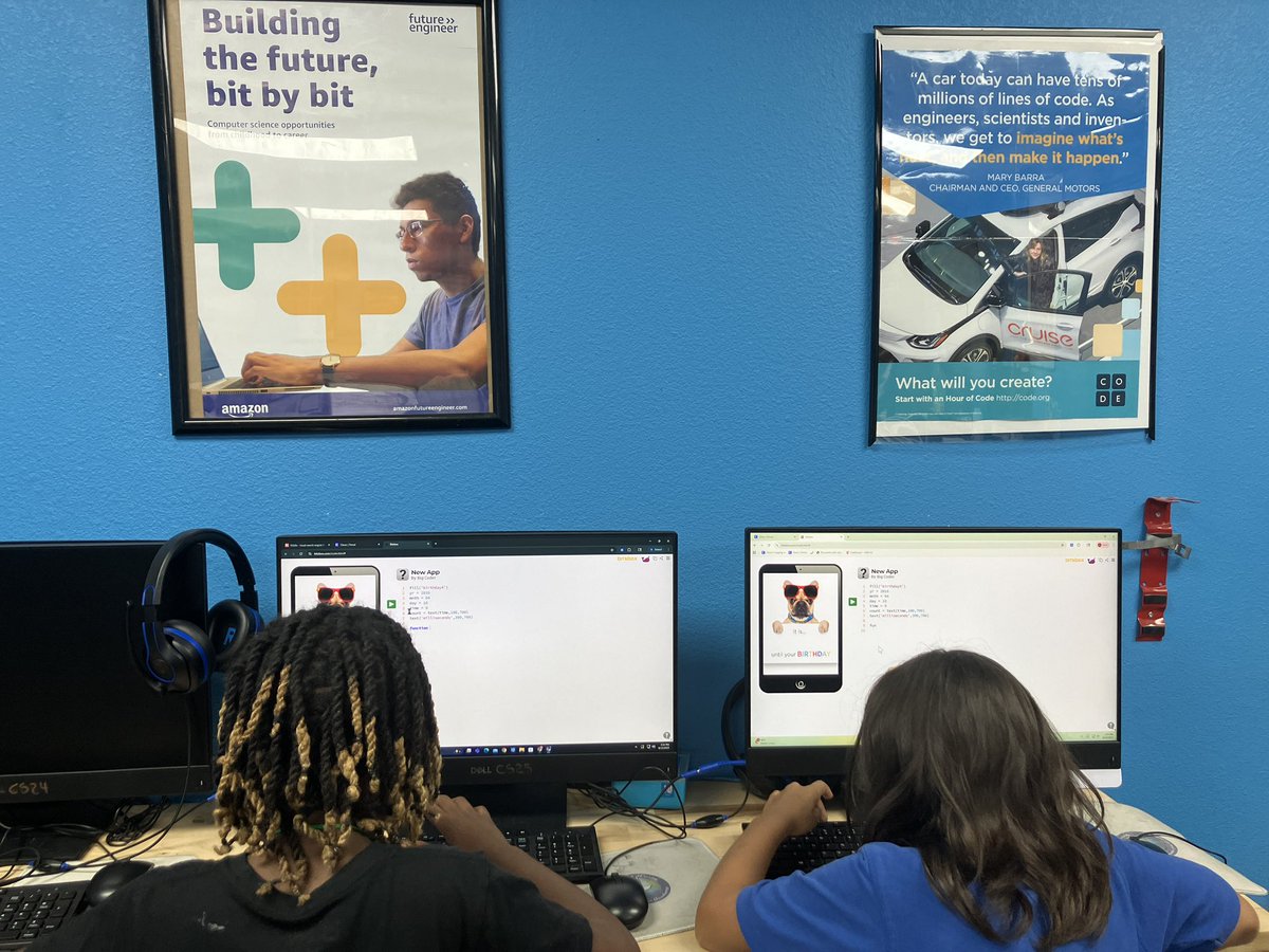 javierfaguilar's tweet photo. Today our students @efwmaschool working on @BitsboxKids 
 #Javascript projects #equity #diversity #inclusion #confidence #debugging #ImpactsofComputing #AFEteacher #AmazonFutureEngineer  @AmazonNews
#CoactionCollective
#teamwork  #ITeachCode   #CSforALL #codeisfun  #creativity https://t.co/GLmzx2DNHe