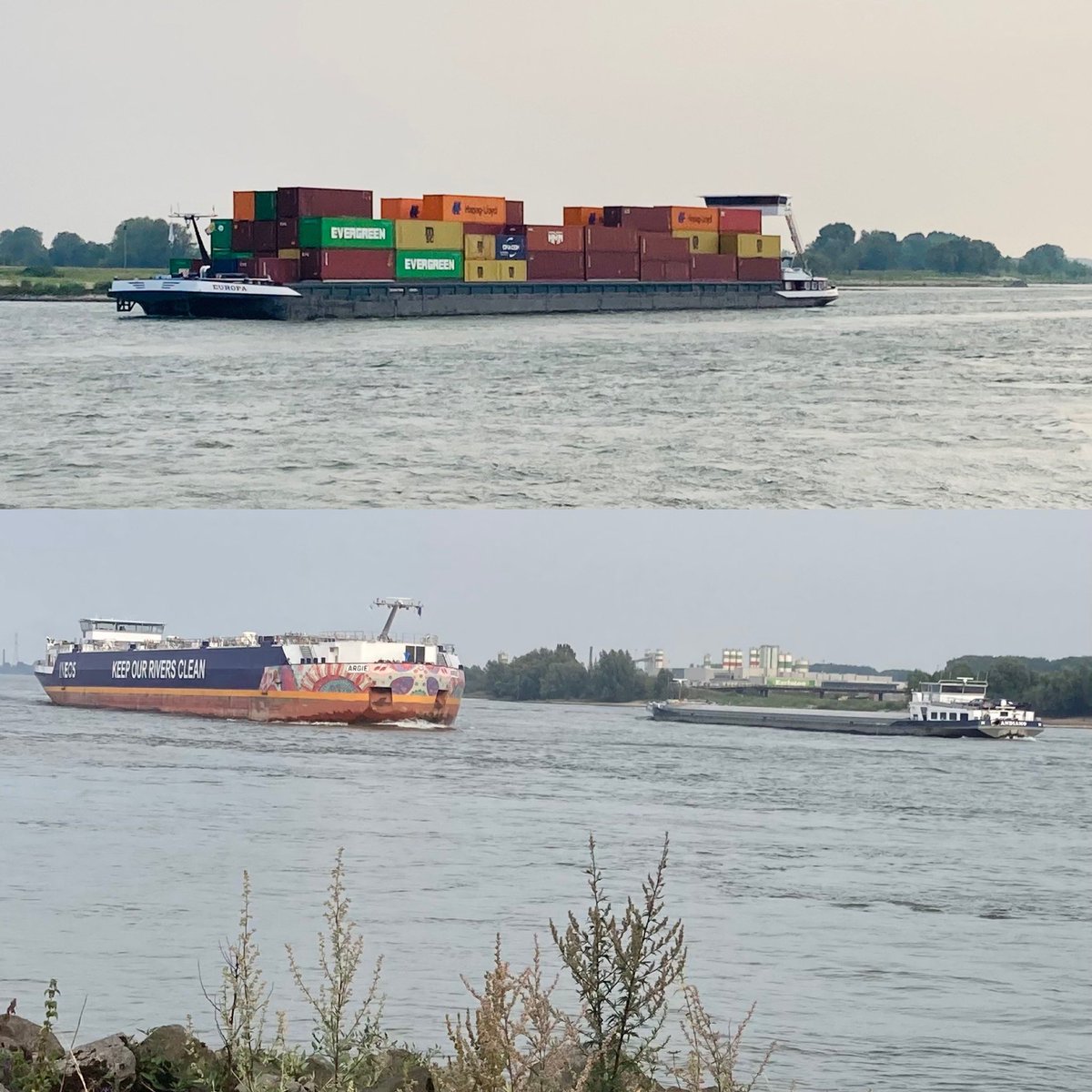 SchoorHenk's tweet photo. Mooi om te zien al dat transport over rivier de Waal vanaf de veerstoep #Ochten β΄οΈ π https://t.co/O7YauqZknJ