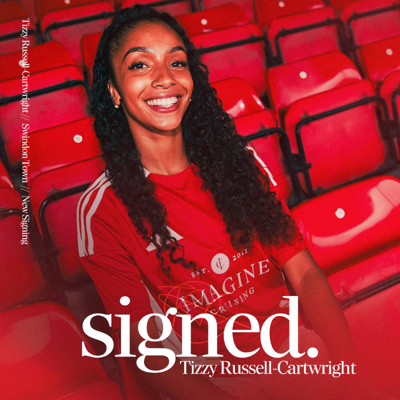 SwindonTownWFC's tweet photo. We are delighted to announce the signing of forward Tizzy Russell-Cartwright ❤️