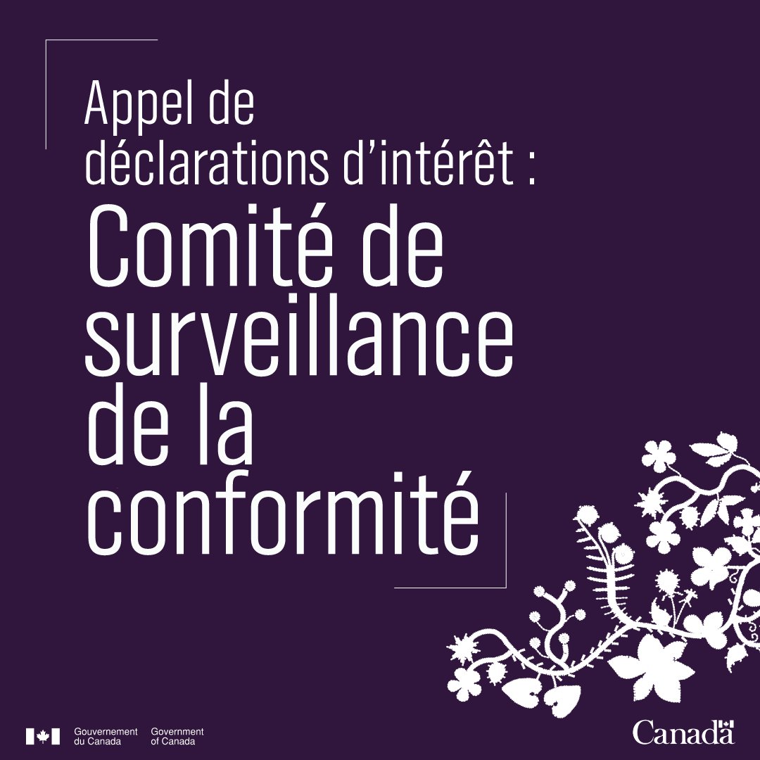 📢 Rappel : Les trois organismes subventionnaires sont à la recherche de personnes inuites, métisses et des Premières Nations pour siéger au Comité de surveillance de la conformité. Pour en savoir plus :
canada.ca/fr/comite-coor…
#CCRC