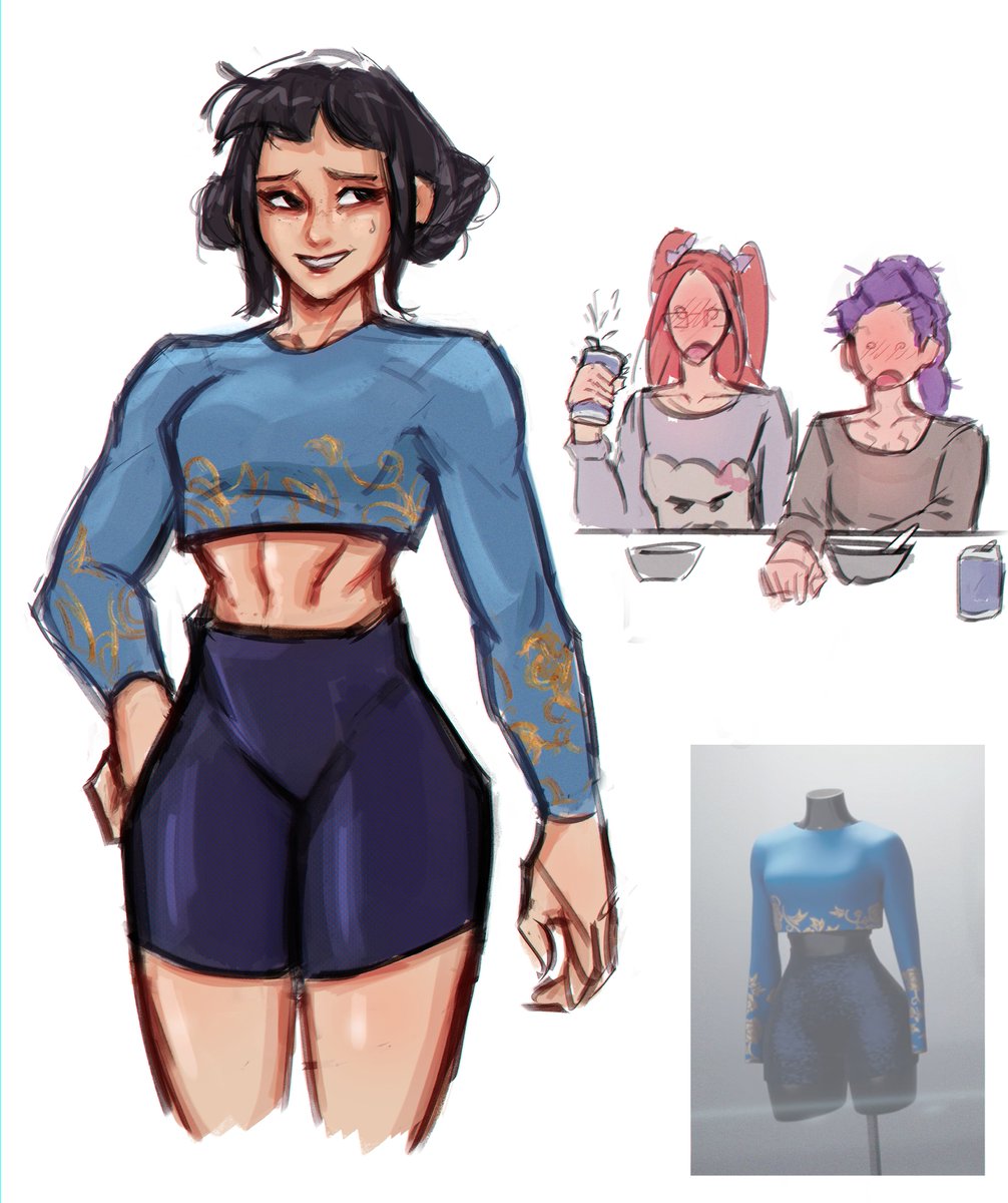 I had to sketch her in that outfit 😩💙
#kpopdemonhunters #zoey