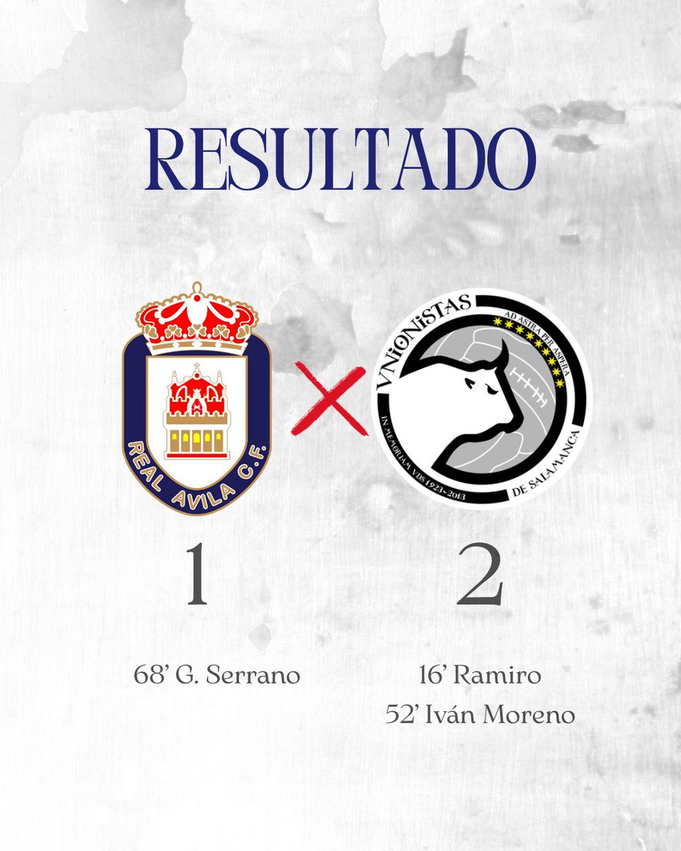 ⏰ FIN DE PARTIDO | Real Ávila 1-2 Unionistas CF