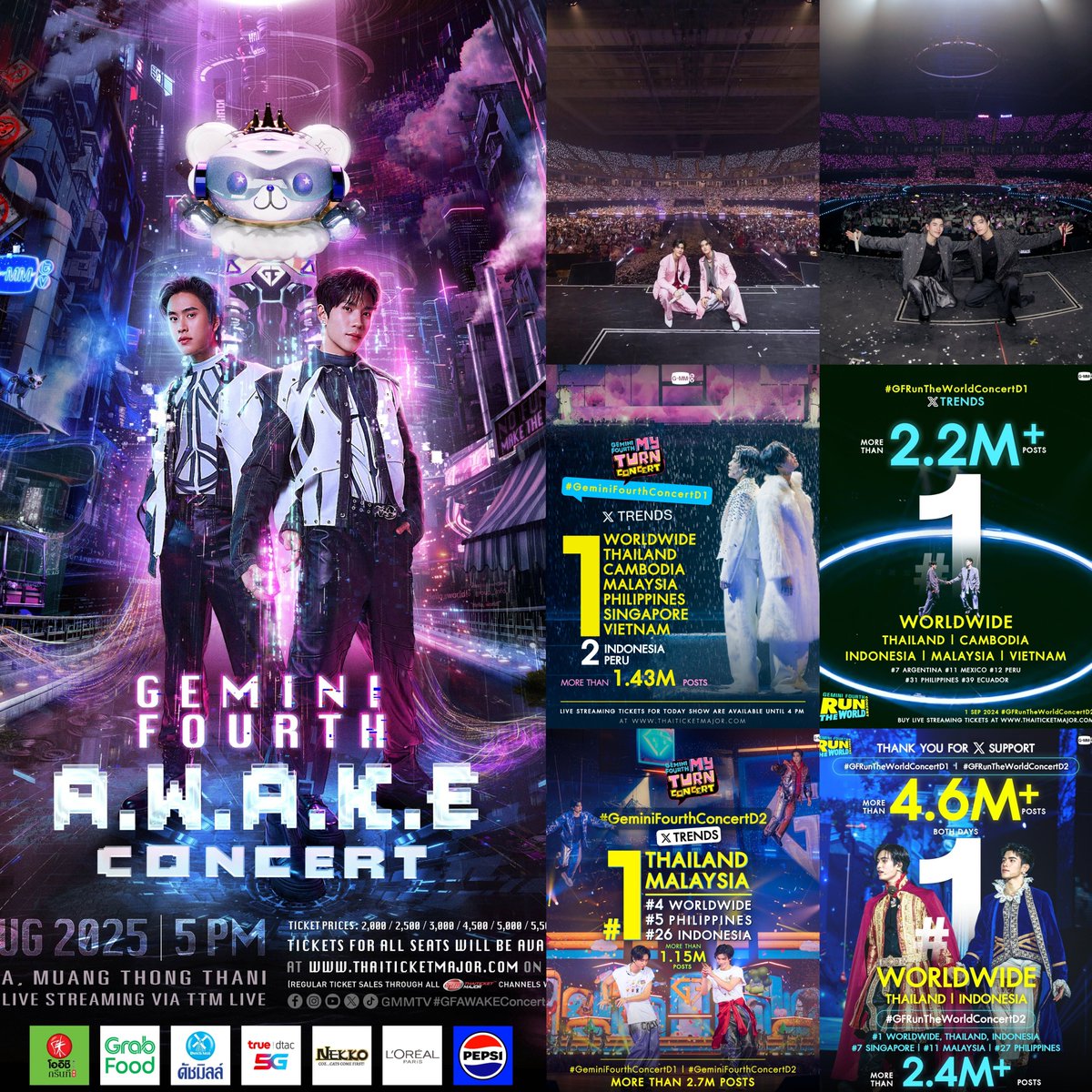 GEMINIFOURTH PERFECT MATCH
#เจมโฟ้ดเจ้าเด็กมหัศจรรย์

🏳 3 ปีที่ Impact Arena 🏳

จากเด็กหนุ่มวัยเพียง 18-19 ปี ก้าวขึ้นเวทีใหญ่ Impact Arena ครั้งแรกได้อย่างสง่างาม 🩷🌟

ปี 2024 พวกเขากลับมาอีกครั้งกับ คอนเสิร์ตครั้งที่ 2 พร้อมโปรดักชันที่อลังการกว่าเดิม เพลงที่เติบโตขึ้น