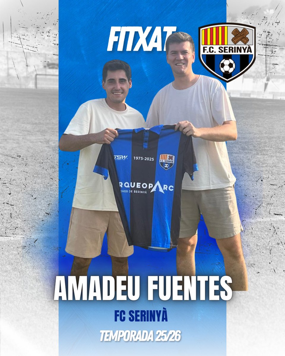 ⚫🔵 FITXAT⚫🔵 

AMADEU FUENTES GARANGER s'incorpora al Serinyà. Migcampista amb molt de talent i amb un breu passat a la casa, que té ganes de tornar a gaudir del futbol i de fer gaudir a la resta. Si Madeuen si estic content amb aquest fitxatge, jo dic un sí rotund! #Sempremés