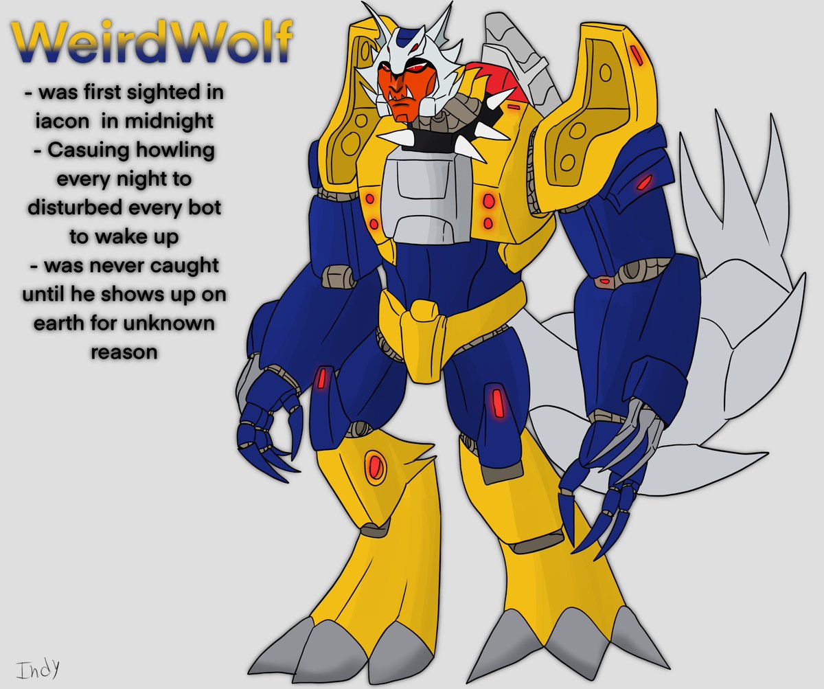 IndragonSaur's tweet photo. Weirdwolf
#digitalart #artistsonTwitter #digitalartists #Fanart #artTwt #art #Transformers #Transformersfanart #Weirdwolf #TransformersWeirdwolf #TransformersoneFanart #Maccadam #Maccadams #tfTwt https://t.co/7cX92s9o9I