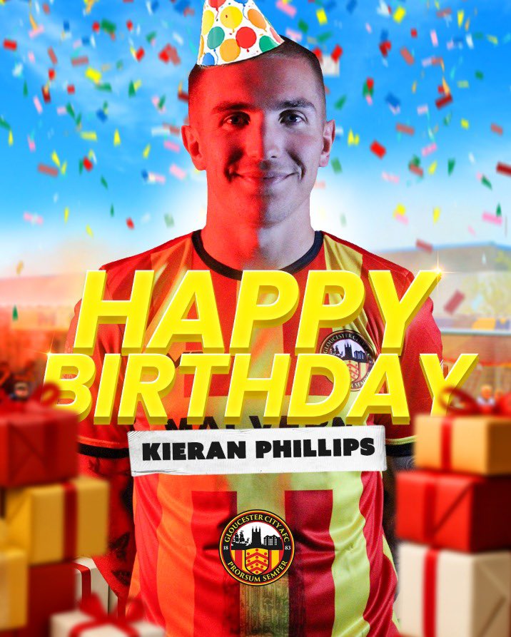 Gloucester City AFC (@gcafcofficial) on Twitter photo A massive happy 23rd birthday to our number 9️⃣, Kieran Phillips!
We hope you have had a good one <a href="/KPhillips_9/">Kieran Phillips</a>!🥳
#GCAFC A massive happy 23rd birthday to our number 9️⃣, Kieran Phillips!
We hope you have had a good one <a href="/KPhillips_9/">Kieran Phillips</a>!🥳
#GCAFC