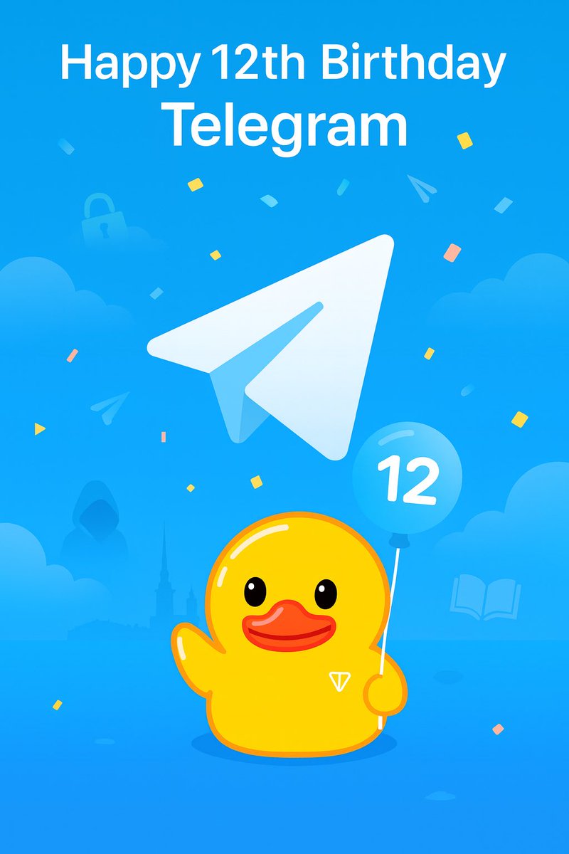 Happy 12th birthday to <a href="/telegram/">Telegram Messenger</a>!