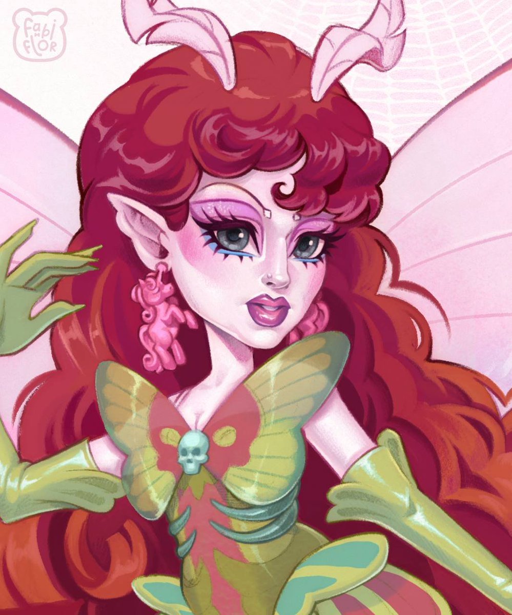 ✨🦋 Charmelle Roanwing 🦋✨
Daughter of the Moth Fairy

My version of Chappell Roan in the Monster High universe!
