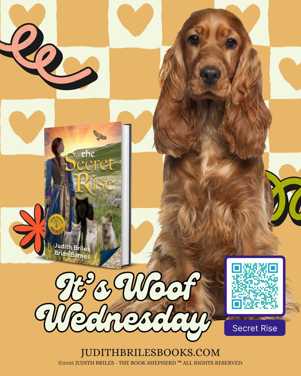 Woof Wednesday meets Women's Fiction!
In The Secret Rise—Book 3—Nichol steps out of the darkness into her own power… and yes, her loyal four-legged friend is right there beside her.

Available NOW in print, eBook, and audio!
bit.ly/4l9LrH9
#HistoricalFiction #Cozy
