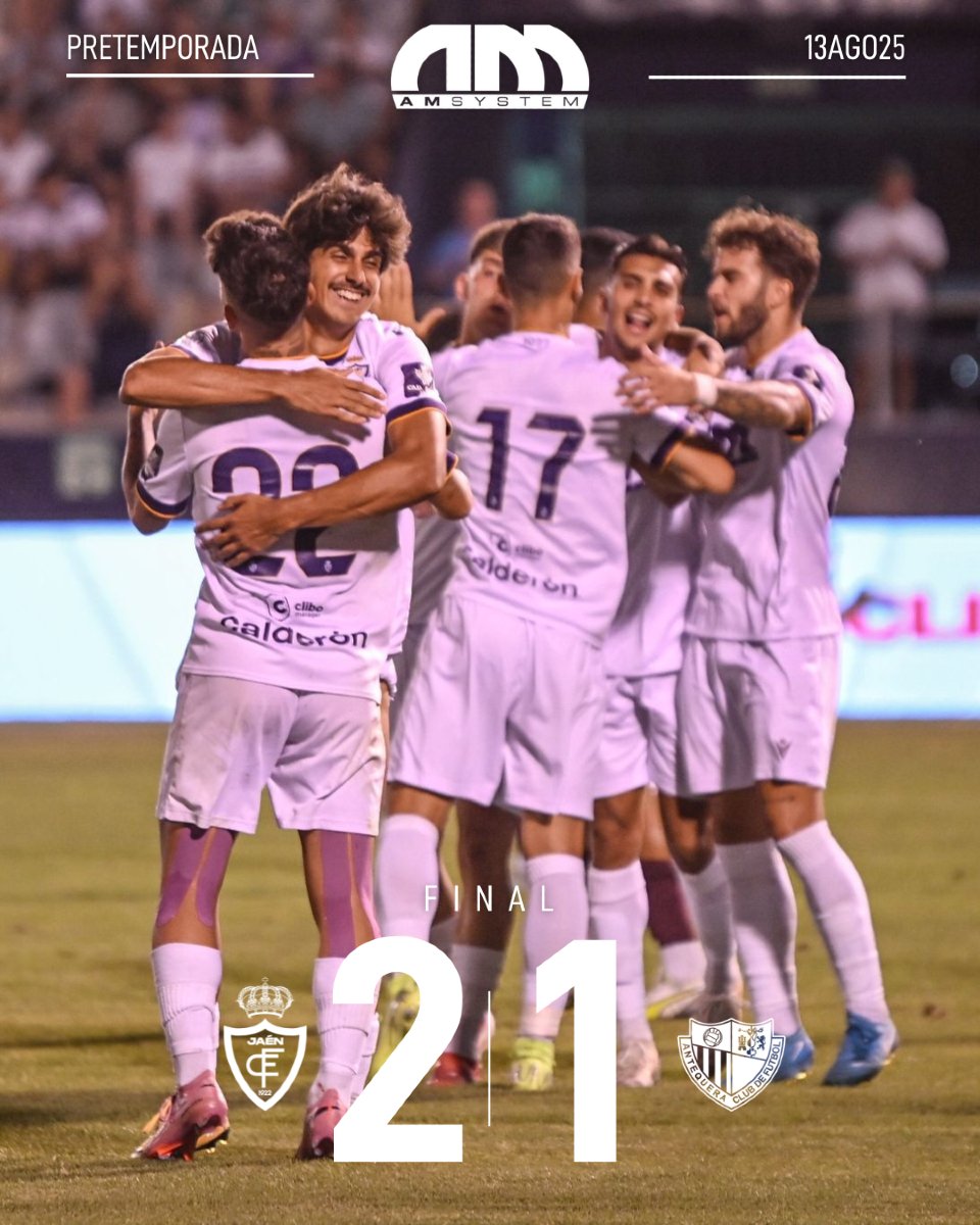 ⌚️90' || 𝗙𝗜𝗡𝗔𝗟 𝗗𝗘𝗟 𝗣𝗔𝗥𝗧𝗜𝗗𝗢

🗣️  Tercera victoria de los nuestros en esta pretemporada. La afición ha disfrutado viendo como su equipo se ha impuesto a un Antequera de superior categoría💪
 
⚪REAL JAÉN CF 2️⃣-1️⃣ ANTEQUERA CF🔵

#RealJaénCFAntequera #pretemporada